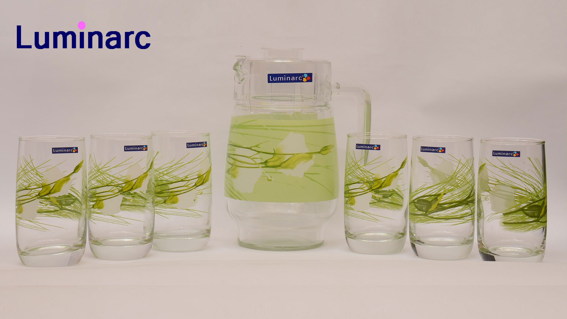 Luminarc Sofian Green Juice set of 7#l2348#